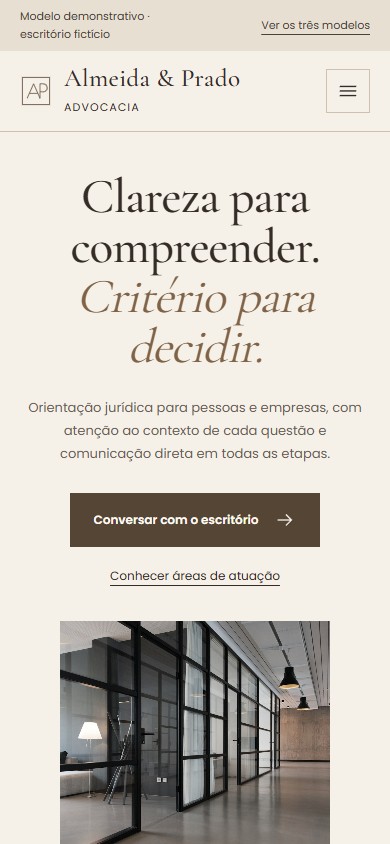 Modelo Almeida e Prado no celular