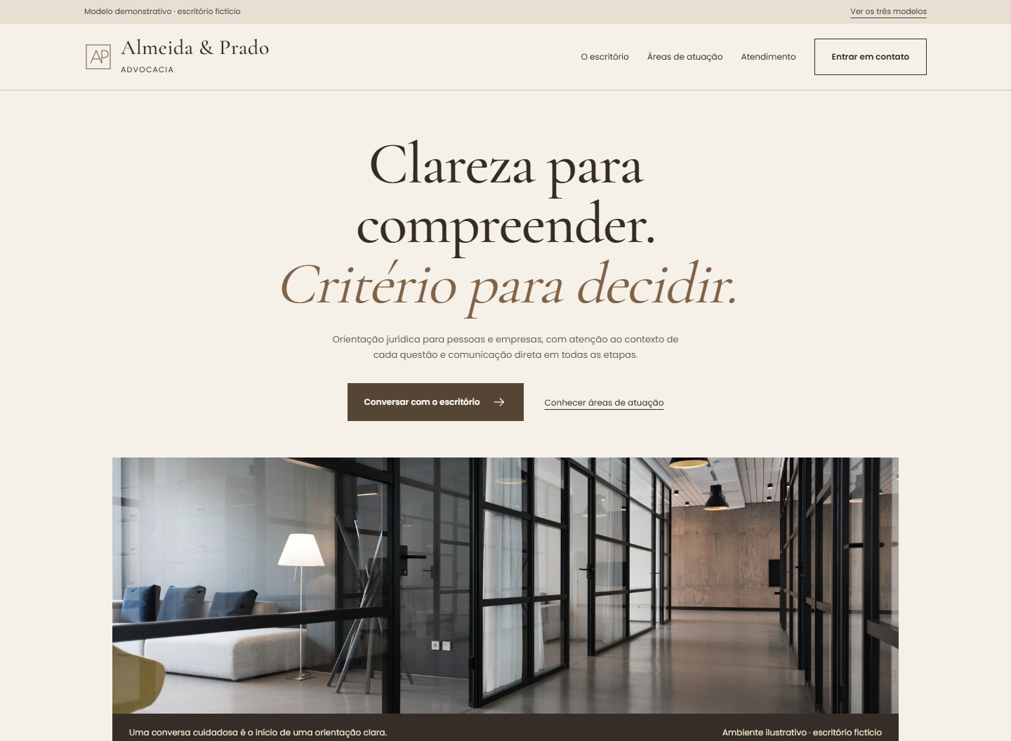 Prévia do modelo de advocacia Almeida e Prado